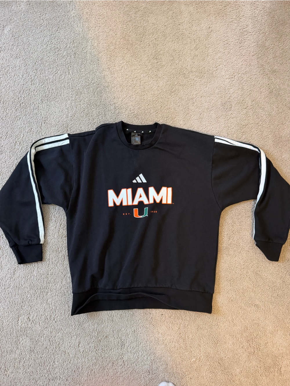 U Miami Adidas crew neck